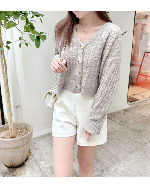 Earth-tone Cable Cardigan